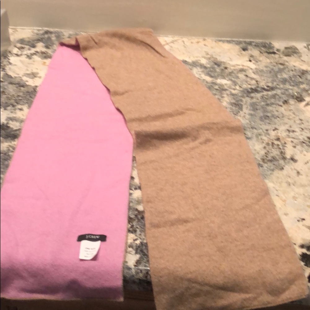 Jcrew 100% cashmere reversible scarf